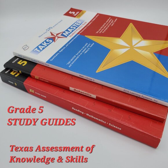 Grade 5 Texas State Testing TAKS Resource 3 Book Set - Picture 2 of 7